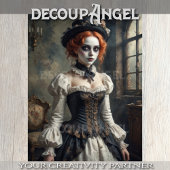 Gotische actrice uit de oudheid - Decoupage - Tissuepapier