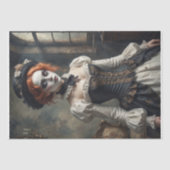 Gotische actrice uit de oudheid - Decoupage - Tissuepapier (Voorkant)