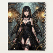 Gotische anime fee meisje in betoverd bos planner (Achterkant)