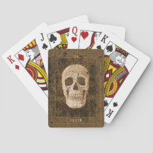 Gotische  Antiek Sepia Grunge schedel Tarot