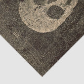 Gotische  Antiek Sepia Textuur Schedel Tarot Tissuepapier (Detail)