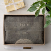 Gotische  Antiek Sepia Textuur Schedel Tarot Tissuepapier (Geschenk)