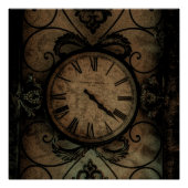  gotische Antiek wandklok Steampunk Poster (Voorkant)