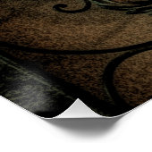 gotische Antiek wandklok Steampunk Poster (Hoek)