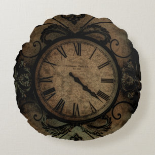 gotische Antiek wandklok Steampunk Rond Kussen