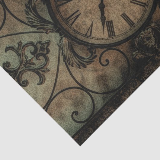gotische Antiek wandklok Steampunk Tissuepapier (Detail)