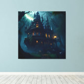 Gotische Arcane Magische Landschap 1 Canvas Afdruk (Insitu (Houten vloer))