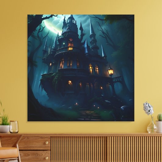 Gotische Arcane Magische Landschap 1 Canvas Afdruk (Insitu (Woonkamer))