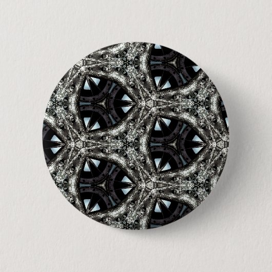 Gotische architectonische caleidoscoop ronde button 5,7 cm (Voorkant)