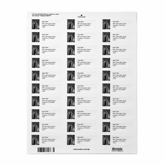 Gotische architectuur etiket (Full Sheet)