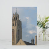 Gotische architectuur kasteel briefpapier (Staand voorkant)