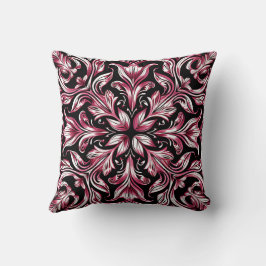 Gotische Art Nouveau Elegante Bourgogne Chique Pat Kussen