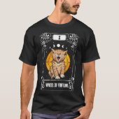 Gotische Astrologie Occult Wiel van Fortune Cat Ta T-shirt (Voorkant)