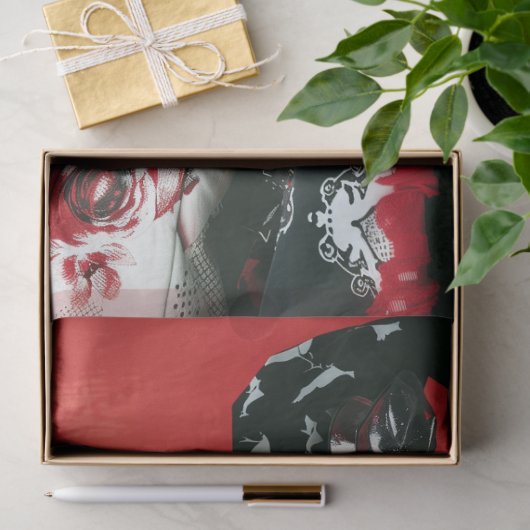 Gotische Avant Garde Mode Decoupage Tissuepapier (Geschenk)