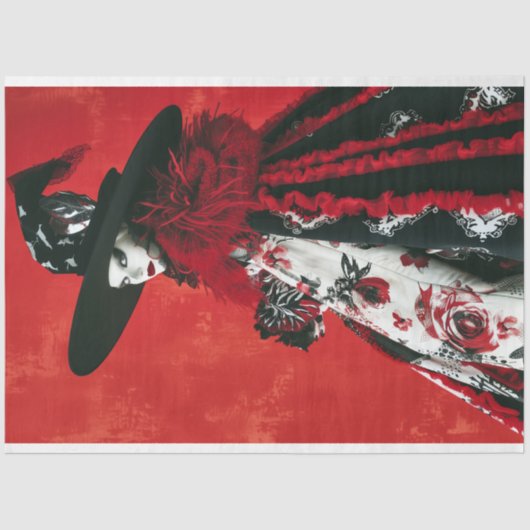 Gotische Avant Garde Mode Decoupage Tissuepapier (Voorkant)