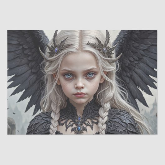 Gotische Baby Angel: Astrid - Decoupage - Tissuepapier (Voorkant)