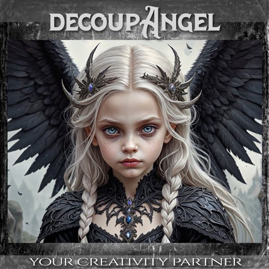 Gotische Baby Angel: Astrid - Decoupage - Tissuepapier