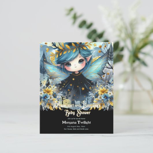 Gotische baby shower Cute meisje maanlicht slaapli (Staand voorkant)