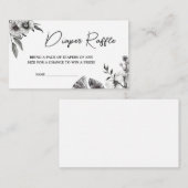 Gotische Baby shower Luier Raffle Informatiekaartje (Voorkant / Achterkant)