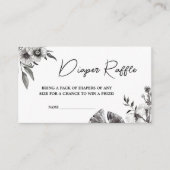 Gotische Baby shower Luier Raffle Informatiekaartje (Voorkant)