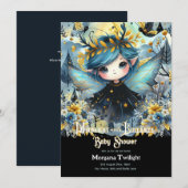 Gotische baby shower Schattig meisje maanlicht sla Kaart (Voorkant / Achterkant)