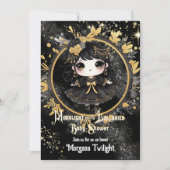 Gotische baby shower Schattig meisje maanlicht sla Kaart (Voorkant)