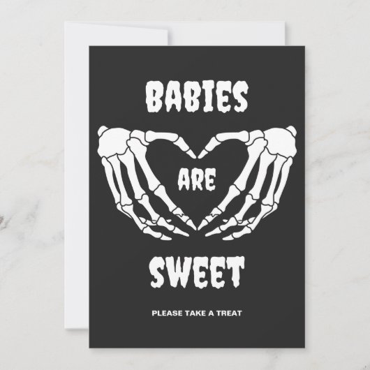 Gotische baby's zijn lief Halloween Baby shower Ka Kaart (Voorkant)