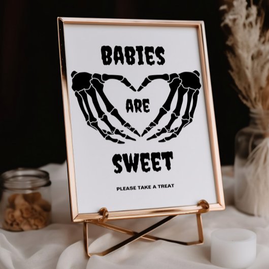 Gotische baby's zijn lief Halloween Baby shower te Kaart