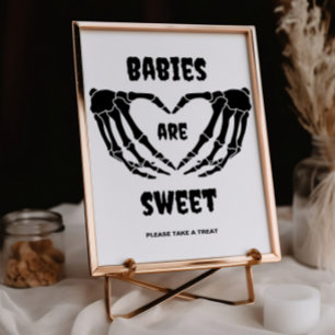 Gotische baby's zijn lief Halloween Baby shower te Kaart