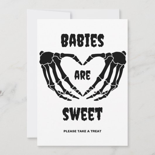 Gotische baby's zijn lief Halloween Baby shower te Kaart (Voorkant)