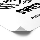 Gotische baby's zijn lief Halloween Baby shower te Poster (Hoek)