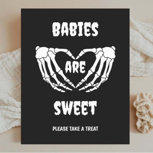 Gotische baby's zijn lief Halloween Baby shower te Poster