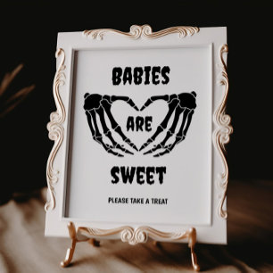 Gotische baby's zijn lief Halloween Baby shower te Poster