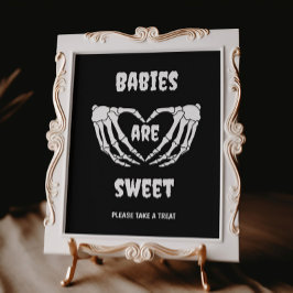 Gotische baby's zijn lief Halloween Baby shower te Poster
