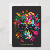 Gotische Bachelorette Party Botanische Bloemensche Kaart (Achterkant)