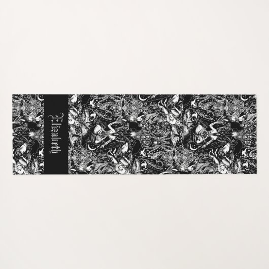 Gotische Baphomet Duivels Occulte Gothic Meisjes Yogamat (Achterkant (horizontaal))