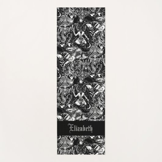 Gotische Baphomet Duivels Occulte Gothic Meisjes Yogamat (Voorkant)