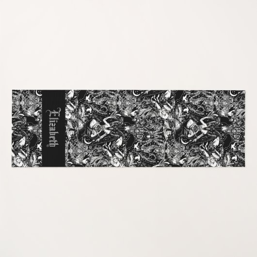 Gotische Baphomet Duivels Occulte Gothic Meisjes Yogamat (Voorkant (horizontaal))