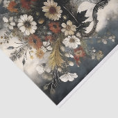 Gotische Barok Bloemen Zilveren Vaas Decoupage Tissuepapier (Detail)