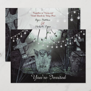 Gotische begraafplaats, betoverende lichten bruilo kaart