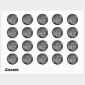 Gotische begraafplaats  crypte ronde sticker (Vel)