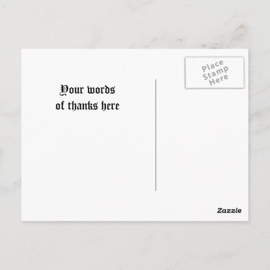 Gotische begraafplaats Dank u Briefkaart (Achterkant)