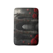 Gotische begraafplaats Gazebo met rode rozen bij n Badmat (Voorkant Verticaal)