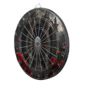 Gotische begraafplaats Gazebo met rode rozen bij n Dartbord (Voorkant Rechts)