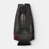 Gotische begraafplaats Gazebo met rode rozen bij n Flesjeskoeler (Achterkant)