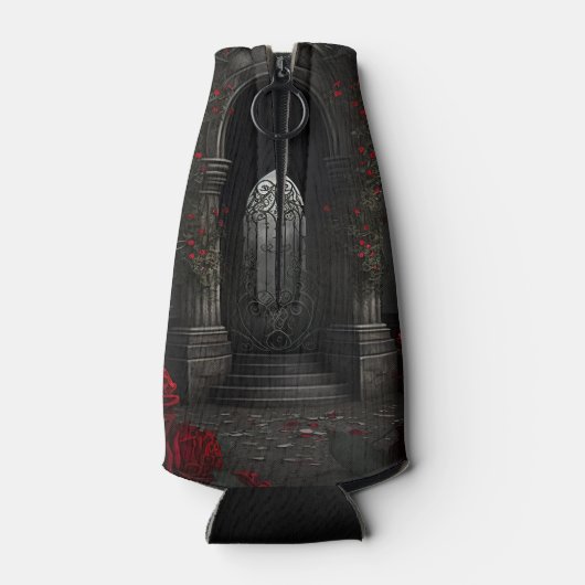 Gotische begraafplaats Gazebo met rode rozen bij n Flesjeskoeler (Achterkant)