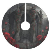 Gotische begraafplaats Gazebo met rode rozen bij n Kerstboom Rok (Voorkant)