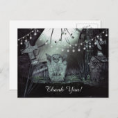 Gotische begraafplaats met betoverende lichten Dan Briefkaart (Voorkant / Achterkant)