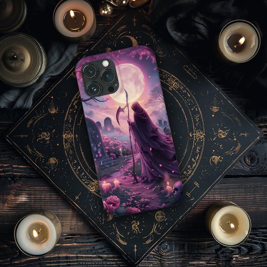 Gotische begraafplaats met Grim Reaper Case-Mate iPhone Case