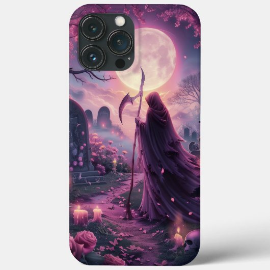 Gotische begraafplaats met Grim Reaper Case-Mate iPhone Case (Achterkant)